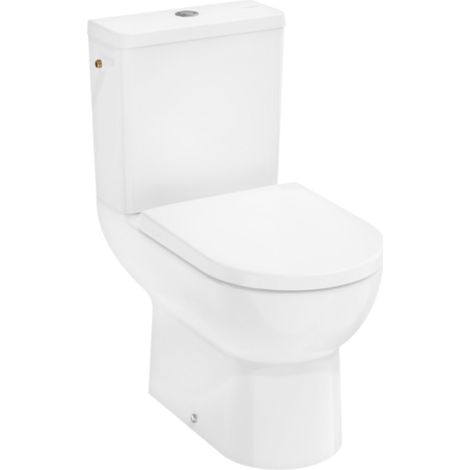 Inodoro de pie sin borde HANSGROHE GladeLake S con salida horizontal y asiento de cierre suave