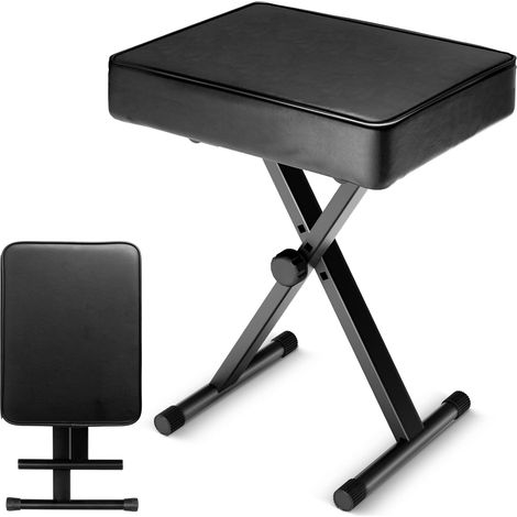 Clavier Banc X-Style Coussin Rembourré Épaisseur 7CM Banc de Piano Hauteur Réglable Clavier Tabouret Chaise Siège pour Claviers Numériques Électroniques Pianos CY0296 (1/5)