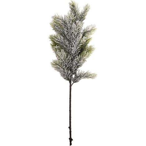 Branche Décorative de Noël en Plastique Vert pour Composition Florale 15 x 7 x 60 cm - PANGIVO