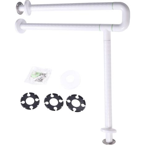 60cm Barre Dappui Wc Handicapé,avec Des Jambes,Barre D'appui De Sécurité Pliante Pour Toilettes,Barre D'appui Avec Un Anneau Lumineux, Verticale à 90°,barre D Appui (1/5)