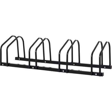Support vélos acier 4 vélos 110x33x27 cm noir design discret atelier maison
