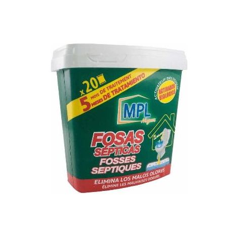 FPLUS activador fosas septicas 20 uds , Activador biológico Fosas Sépticas, bolsitas hidrosolubles. Tratamiento biológico potencia el proceso de depuración tanto de la materia orgá