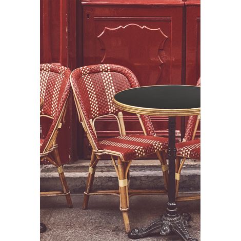 Pied de table rond d'extérieur en métal noir H 108 cm Basso (1/4)