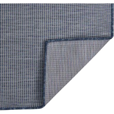 Maison Exclusive - Outdoor-Teppich Flachgewebe 100x200 cm Blau (1/5)