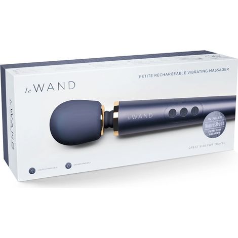 le Wand - Masajeador clitoriano pequeño azul marino con 6 modos de vibración (1/5)