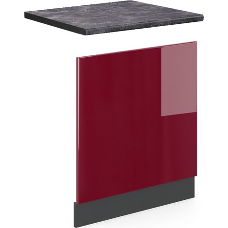 Panel frontal R-Line, Rojo, 60 cm AP Antracita, Vicco