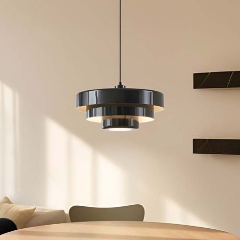 [GEBRAUCHT] B-Ware Lindby Hängeleuchte Pendelleuchte Tivra Deckenlampe Ø 35 cm E27 schwarz Metall (1/2)