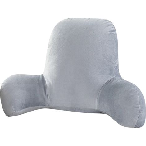 Coussin De Lecture Pour Lit - Rembourrage En Mousse À Mémoire De Forme Hachée - Avec Accoudoirs Et Poches - Housse Lavable En Machine - Pour Lecture TV Jeux Ou Détente - 1 Pièce (1/5)