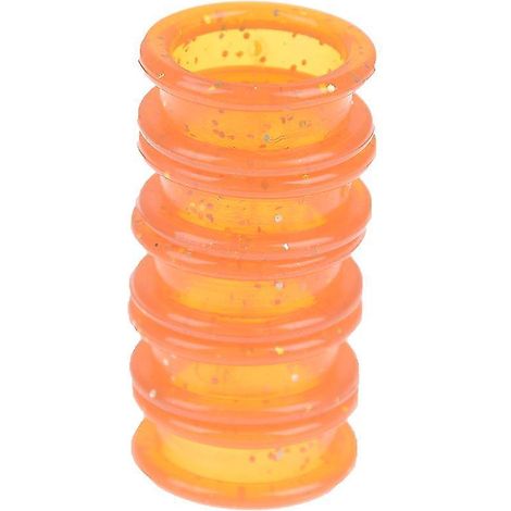 Ciseaux à cheveux en gel de silice, lot de 5, ciseaux de coiffure circulaires orange (1/5)