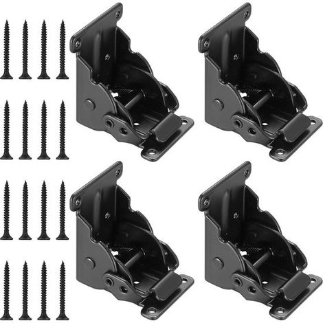 Bisagras para patas de mesa plegables, autoblocantes, soportes plegables, bisagras para patas plegables, 4 piezas