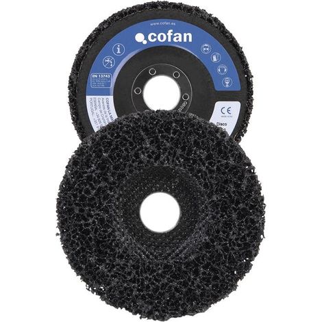 Pack 5 discos de vellón para limpieza 115mm con eje 22,23mm (1/3)