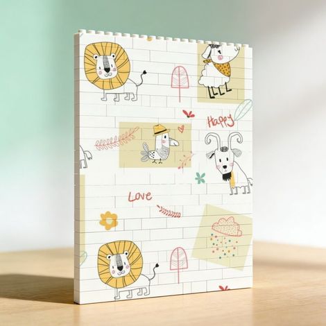 Cadre DIY créatif en blocs de construction, cadeau spécial pour amoureux (1/5)