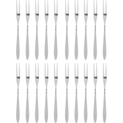 20 Pièces Fourchettes à Fruits en Acier Inoxydable, Manche Long Confortable pour Gâteaux et Desserts (1/5)