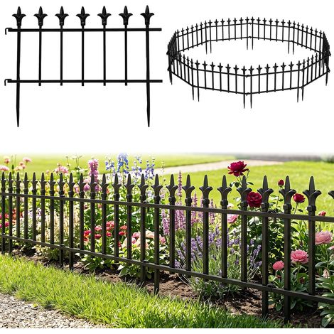 Clôtures de Jardin 15 Pièces Pliable en Métal Barrière Jardin Exterieur pour Animaux Verrous Latéraux, Décoratives Terrasse Paysager, 56 x 44 CM (1/5)