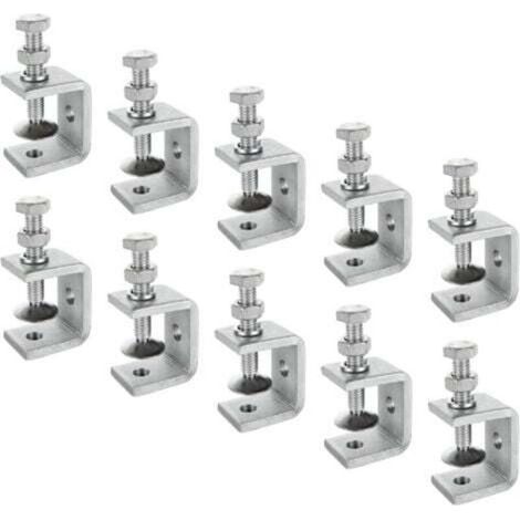 10 Stück 30-mm-C-Klemmen, Edelstahl 304, einstellbarer Spannbereich 0–25 mm, für Schweißarbeiten, Schreinerarbeiten, Heimwerken und Möbelbau. (1/4)