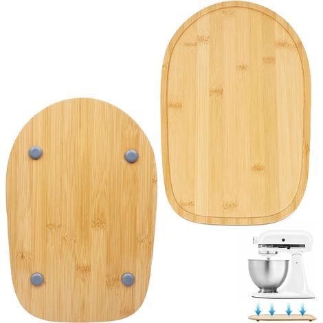 Bamboo Sliding Mat Compatible with Artisan 4.5-5 Qt (4.3L - 4.8L) Moveable Trivet for Kitchen Machine Mixer Sliding Mat for Kitchen Machine (1/5)