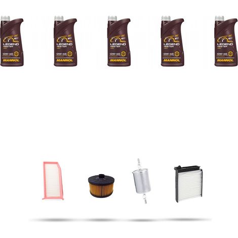 Kit tagliando 3 FILTRI e 5L OLIO compatibile con Dacia Duster 1.2 TCE 92kw dal 2013 (1/5)