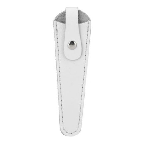 Estuche para tijeras de peluquería, funda para tijeras de salón  Organizador de tijeras de piel sintética para el hogar (blanco)