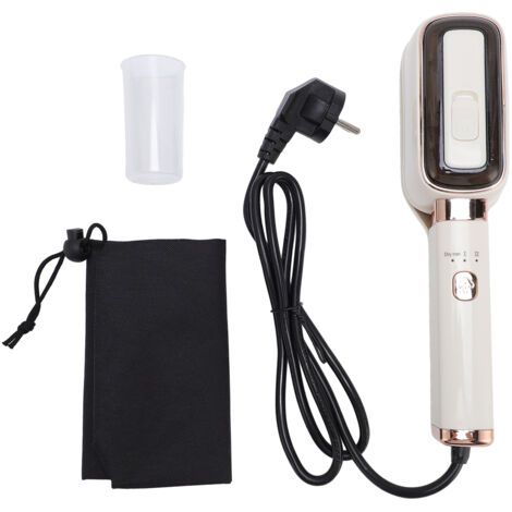 QORVA- Fer à vapeur de voyage combiné, Mini Portable, humide et sec, 2 utilisations, 1000W pour vêtements, chaleur rapide 15S, poignée rabattable à 180 °, prise ue, 220V