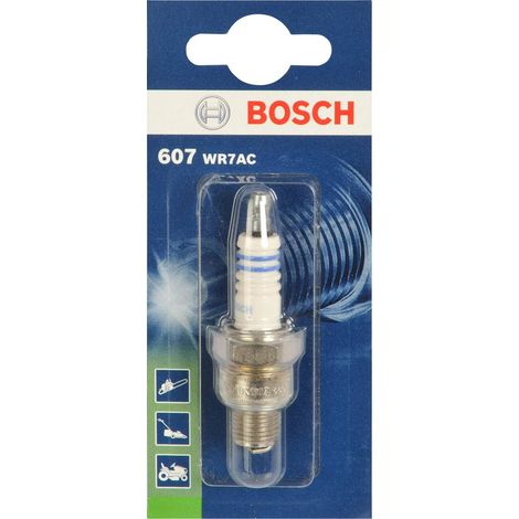 Bosch – Bougie de jardin WR7AC No607 – Combustion optimale pour économies de carburant – Démarrages rapides et performances moteur améliorées (1/2)
