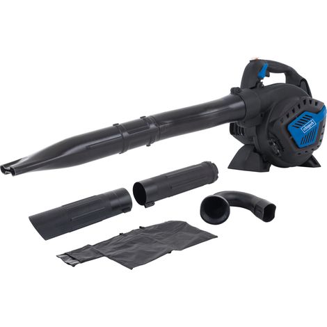 Scheppach Aspirateur souffleur thermique PLB32 - moteur 2 temps - vitesse de l'air 260 km/h - débit d'air 678 m³/h - sac récupérateur 35L - accessoires inclus