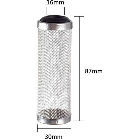 Filter Guard Mesh Protection, Stainless Steel Filter Entry Sheath Filter for Aquarium Fish Tank Grid Filter Protector for Fish Shrimp Aquarium Accessory, 16 mm (1/5)