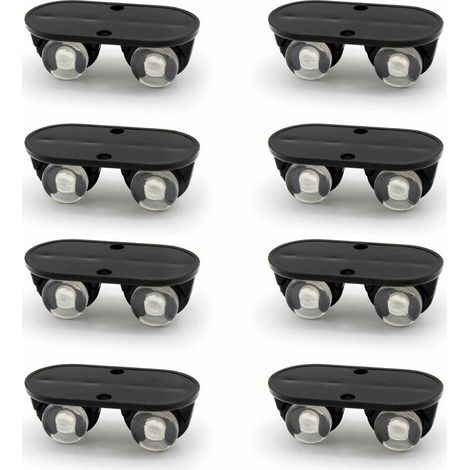 8 Pièces Poulie de Boîte Rangement, Roulettes de Meuble Petites, Plastique Autocollant Poulie AdhéSive peut être utilisé
