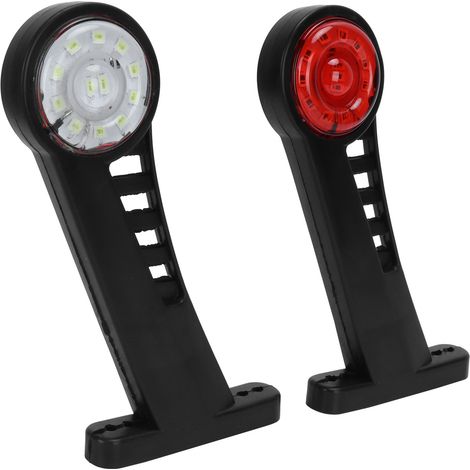 2PCS Feu de Gabarit Camion 28LED Double Couleur 24V, Signal Avertissement pour Remorque et Véhicule
