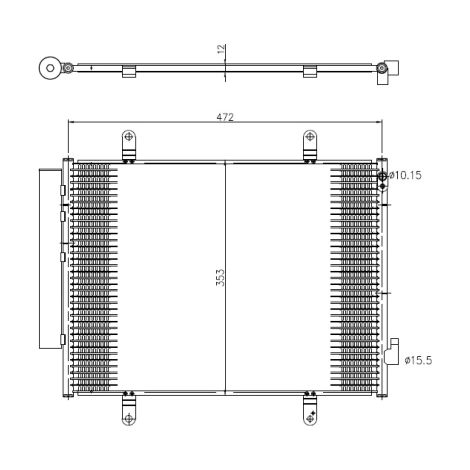 Condenseur, climatisation NRF 350371 SUZUKI 9531084M00