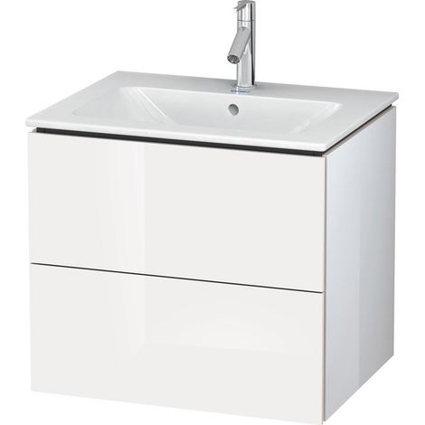 Meuble sous-vasque L-CUBE 620x481x550mm blanc brillant lack