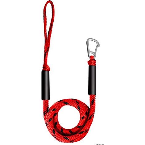 Corde d'amarrage élastique pour bateau avec crochet en acier inoxydable, accessoires pour voiture, moto et bateau, corde de remorquage 4 pieds, 1 pièce. (1/5)