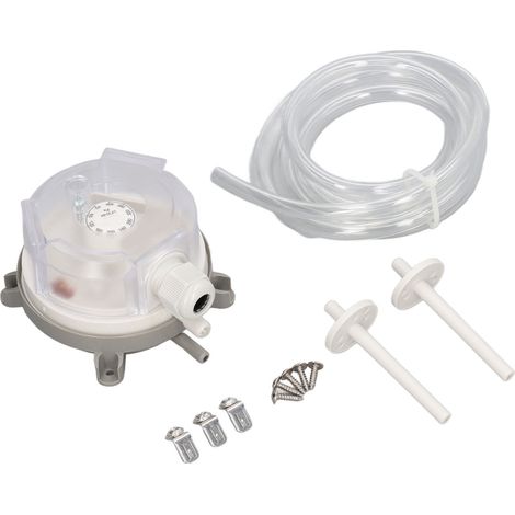 Contrôleur de pression d'air, plage 40-400 Pa, SPDT, contact cuivre, filetage 8x5 mm, accessoire (1/5)
