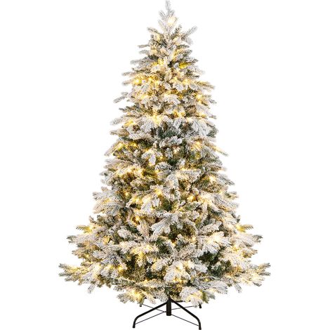 CASART Artificial Xmas Tree Flocked Christmas Tree with 1415 Branch Tips (1/5)
