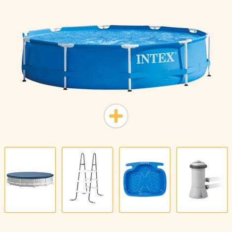 Intex Piscine Tubulaire Ronde - 366x76 cm - 5-pièces  S140 (1/5)