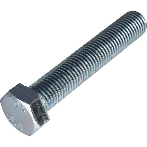 Vis métaux Tête hexagonale TH M20X110 Classe 8.8 Acier zingué - 5 pièces