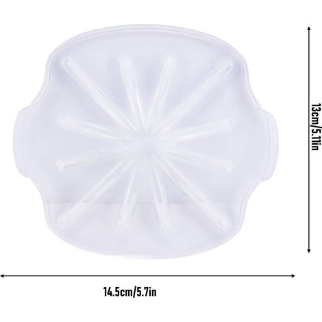 Ortviai Protecteur Anti-Éclaboussures pour Batteur Vertical – Écran Transparent 6 Lignes en ABS/TPR avec Raclette (1/4)