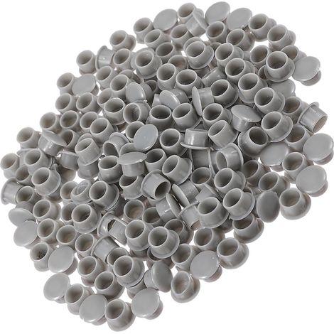 300 cache-vis ronds en plastique gris meubles étagères armoires (1/5)