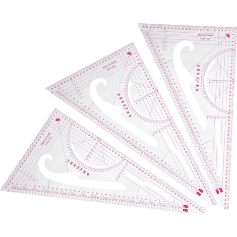 3Pcs Sewing Garment Ruler Clothing Bendable Draw Multifunctional Curve Embroidery Supplies (1/5)