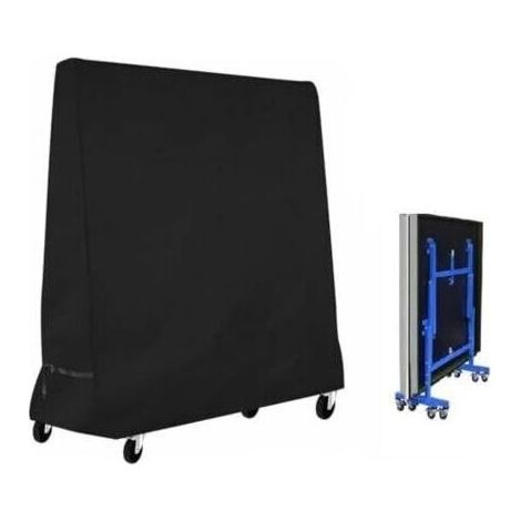 Housse pour Table de Ping Pong Extérieure , Résistance à la Déchirure, à l’Eau et au Vent , Imperméable Bâche de Protection pour Table Ping-pong, Noir, 185 x 70 x 165 cm (1/5)