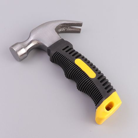 Hammer, mini marteau de mouton 0,25 kg Small Hammer Head, courte fonction d'installation du marteau multi-fonctions, une poignée jaune et noire (1/3)
