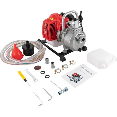 43cc 2-Takt Benzin-Wasserpumpe – 1250W, 1 Zoll Anschluss, 8m Saughöhe, 30m Förderhöhe – Für Garten & Co.