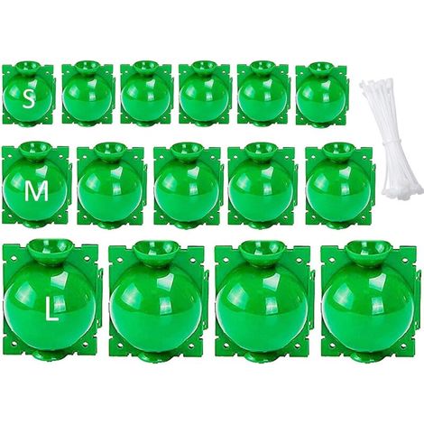 15 Pièces Boîte de Greffage de Plantes, Dispositif d'Enracinement Plantes Propagation Haute Pression Ball Botany Root Controller Plantes pour Jardin Croissance Elevage Greffe (Vert) (1/4)