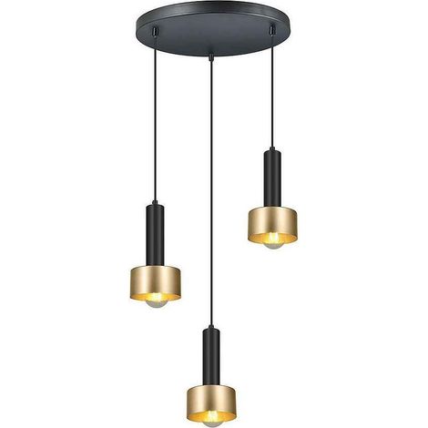 FAB 153883016 Lampara Allende 3xe27 Negro/oro Regx35x35 Cm (1/2)
