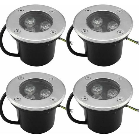 4 PACK Blanc Chaud 3W IP65 Spot LED Encastré Extérieur 270 Lumen Rond Led Terrasse Downlight Lampe D'éclairage De Jardin Extérieur, pour Jardin Chemin Cour Garage (1/5)
