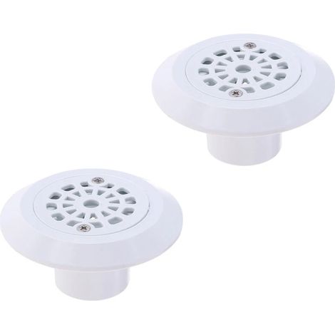 Lot de 2 accessoires de piscine : bonde de vidange ronde de rechange en ABS. (1/5)