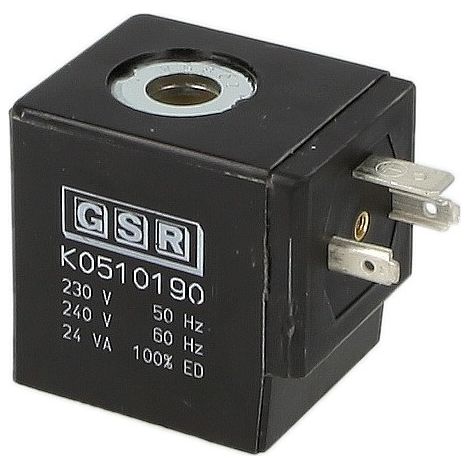 Bobine-1012, tension 24 V CC, 18,5 Watt, IP 65, 100 % ED