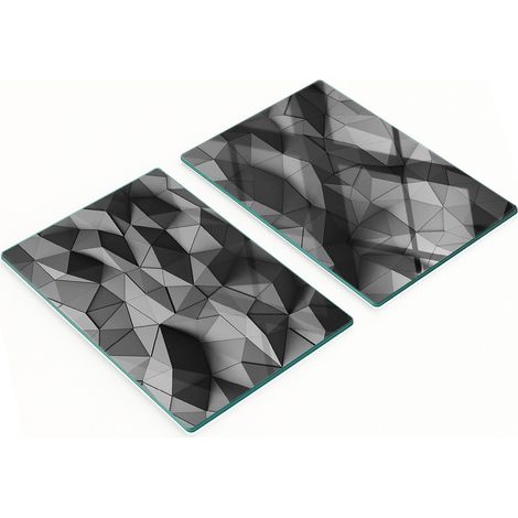 Juego de tablas de cocina de vidrio templado con gráficos 3D, 2 x 40 x 52 cm. (1/5)