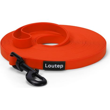 Laisse pour chien 3m, 5m, 10m, 15m, 20m - Biothane - Orange - Pour chiens de petite, moyenne et grande taille (1/5)