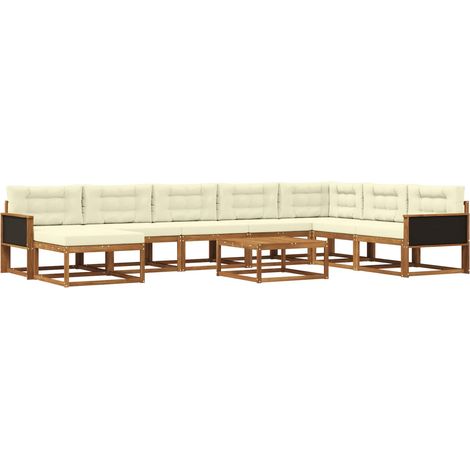 Outdoor Sofa Set with Cushion 9 pcs Solid Acacia Wood vidaXL (1/5)