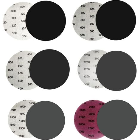 [JAMAIS UTILISÉ]30 morceaux de papier de verre humide et sec 320/600/800/1200/1500/2000 pour le meulagele polissage et l'élimination de la rouille (1/5)